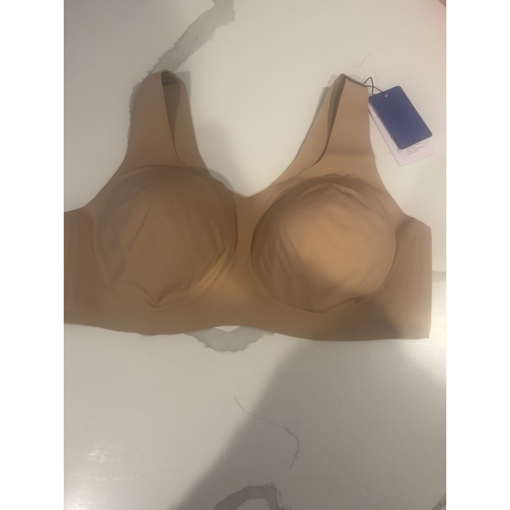 Honeylove Bra SZ 2XL Cups Tan Wireless Comfort Supportive